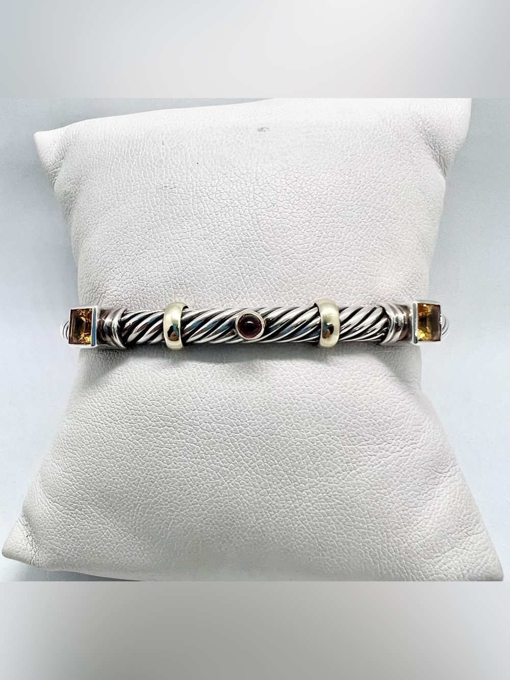 David Yurman Renaissance Station Bracelet with Citrine, Tourmaline and Gold - Picture 8 of 12